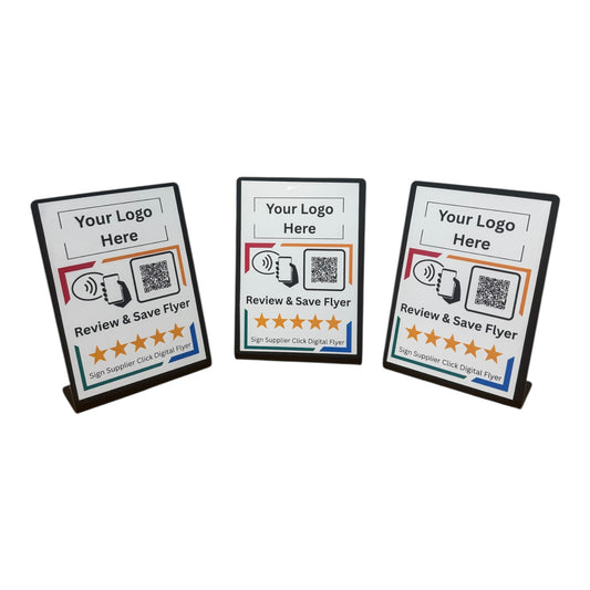 "3-Pack NFC Review Signs | Most Popular Choice" ⭐
